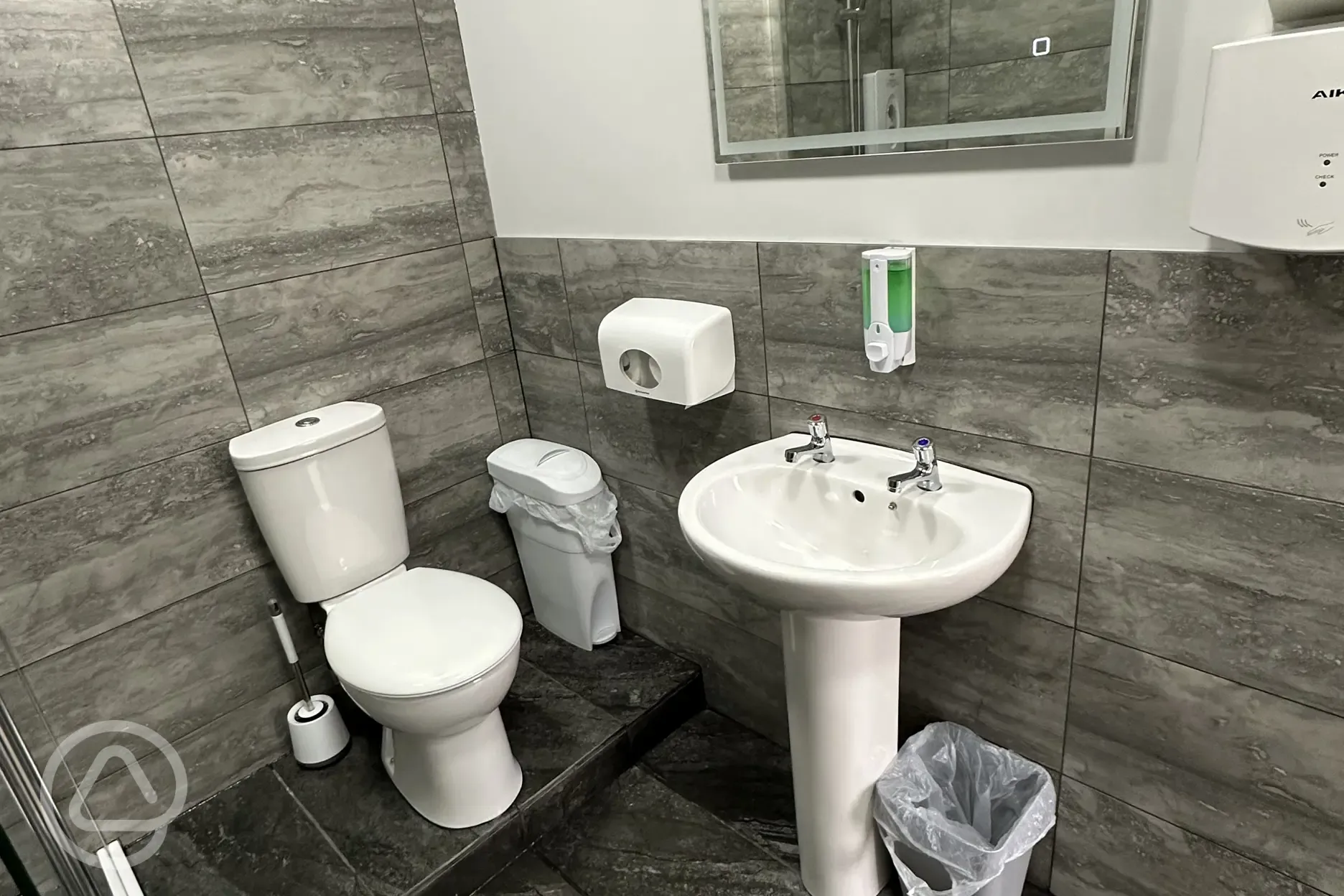 Toilet and hand basin