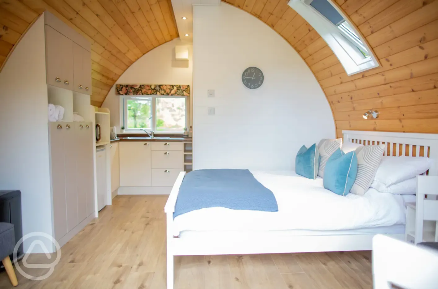Glamping pod interior