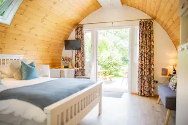 Glamping pod interior