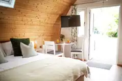 Glamping pod interior Glamping pod interior