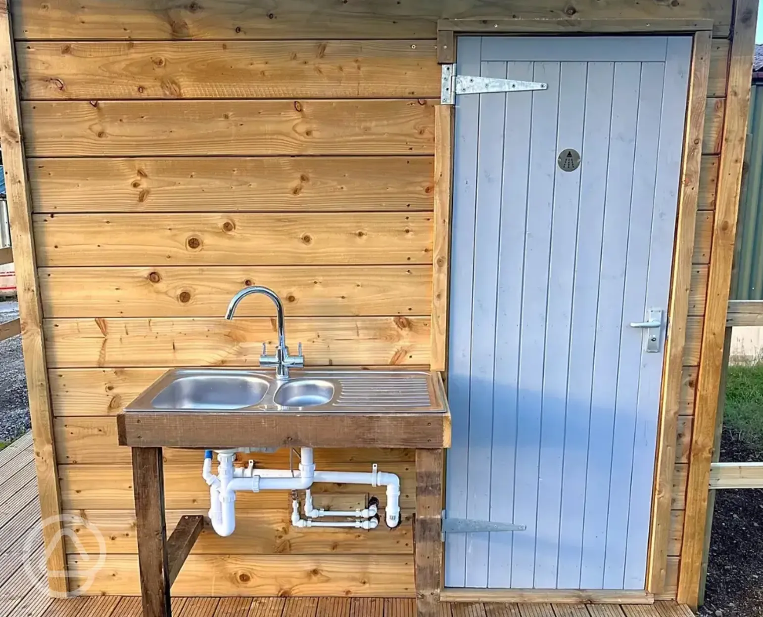 Outdoor washing up area