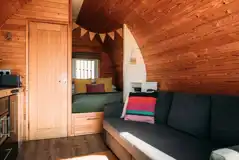 Ensuite glamping pod interior