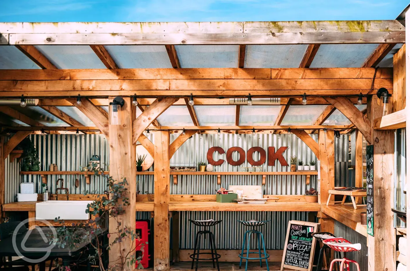 Cooking station at The Hub
