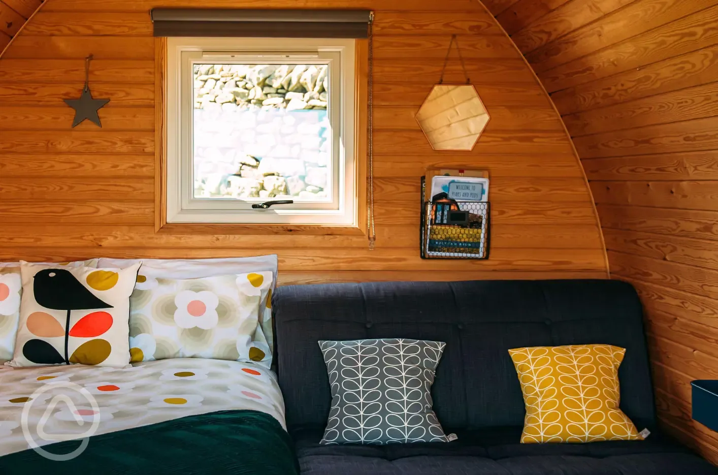 Glamping pod interior
