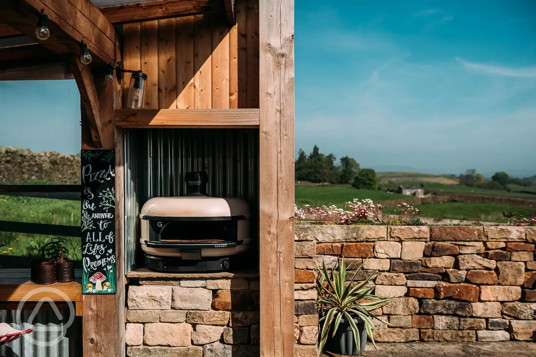 Pizza oven at The Hub