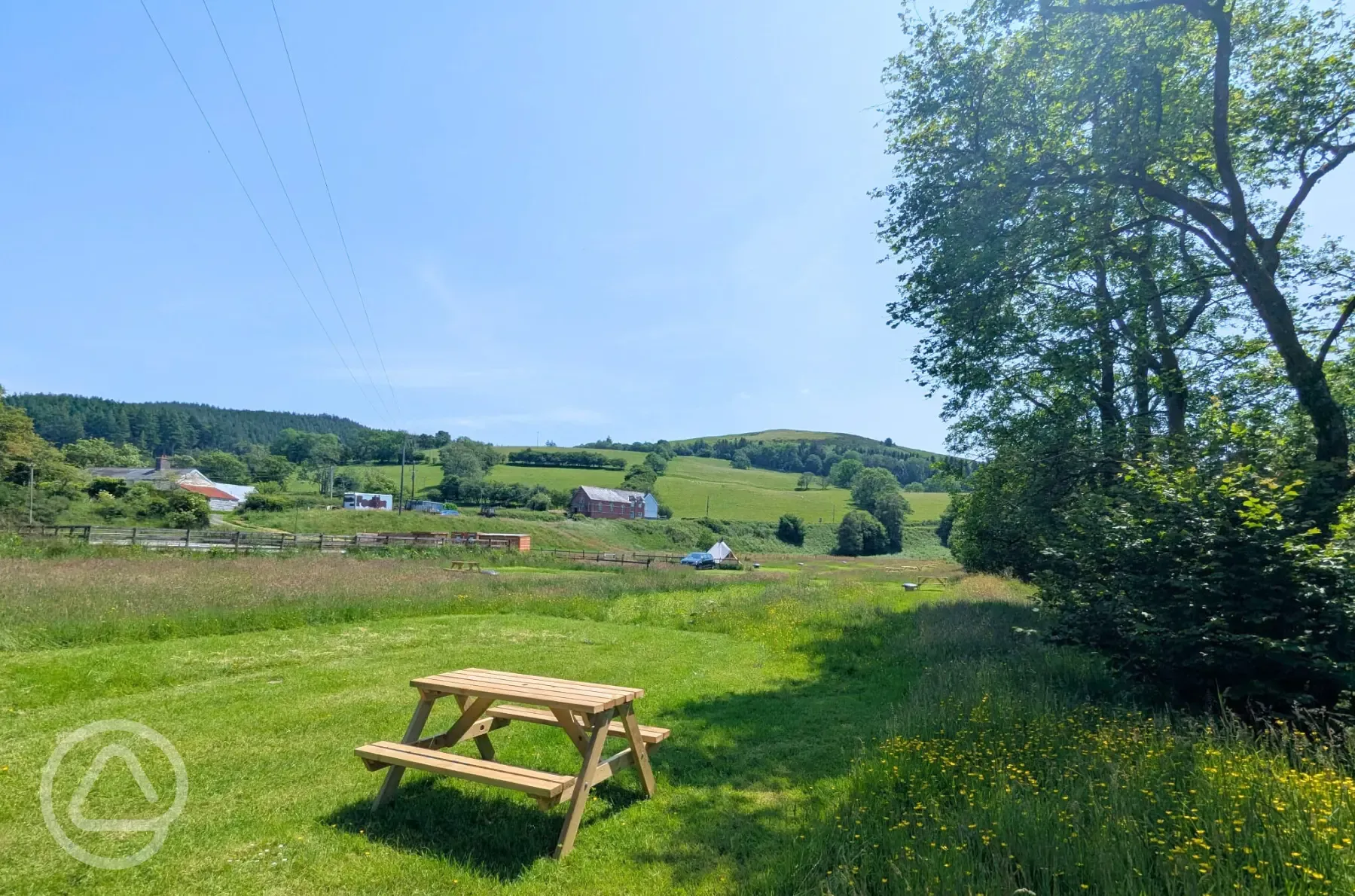 Picnic area by the river