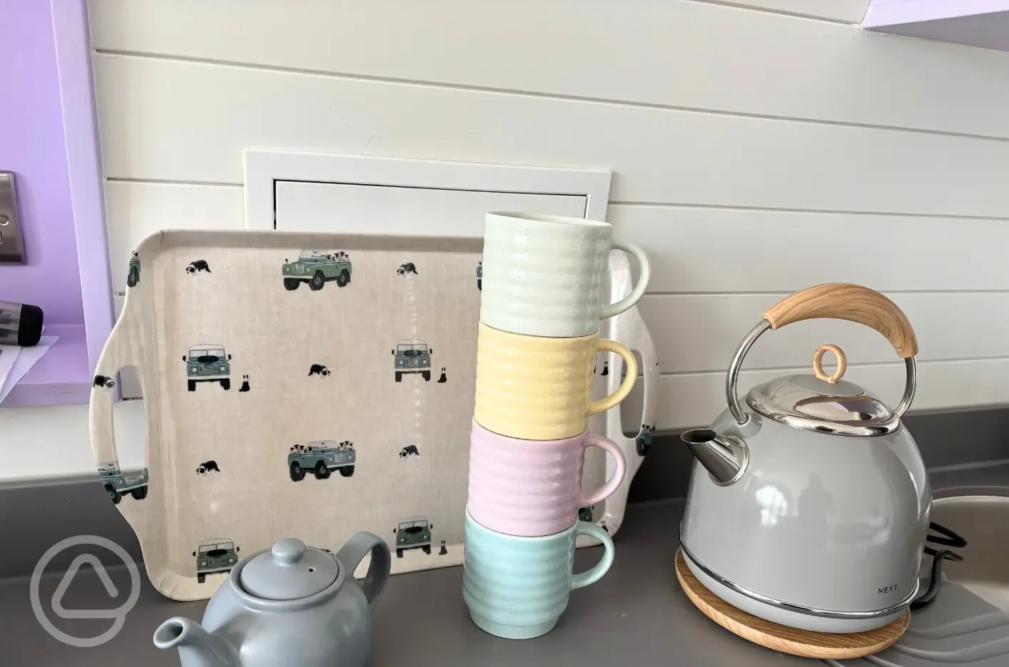Glamping pod breakfast bar