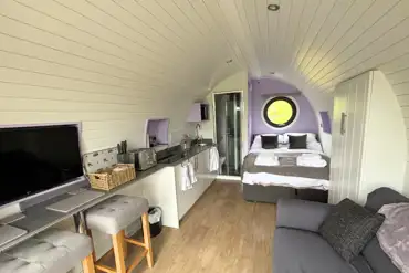 Glamping pod interior