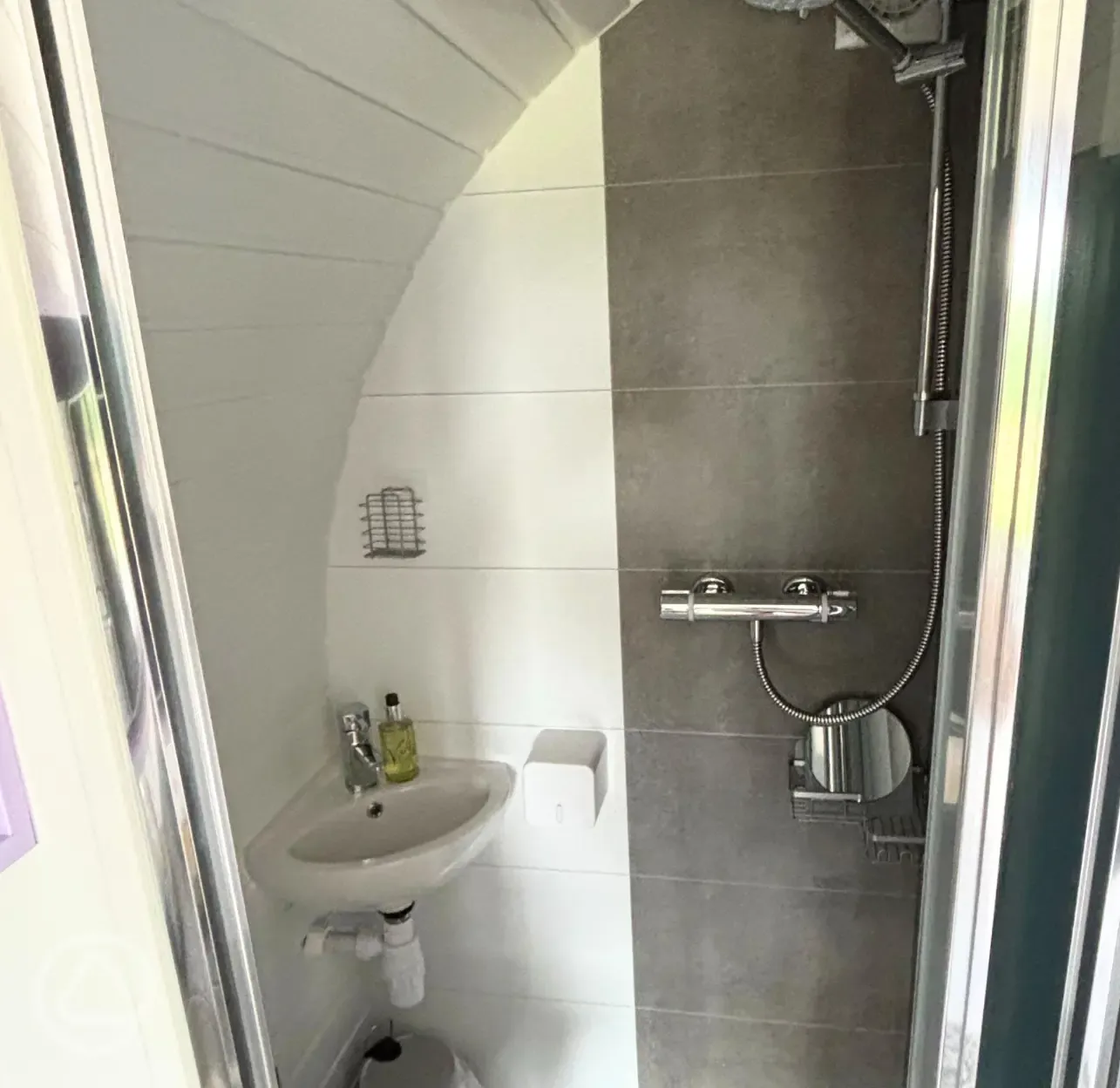 Glamping pod ensuite bathroom