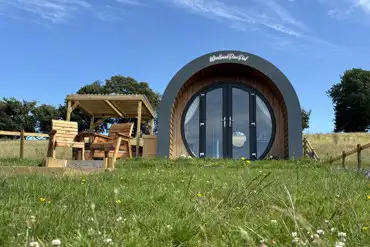 Glamping pod exterior