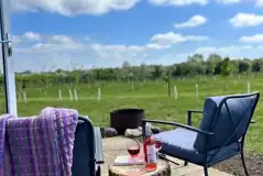 Coco camping pod outdoor seating Coco camping pod outdoor seating