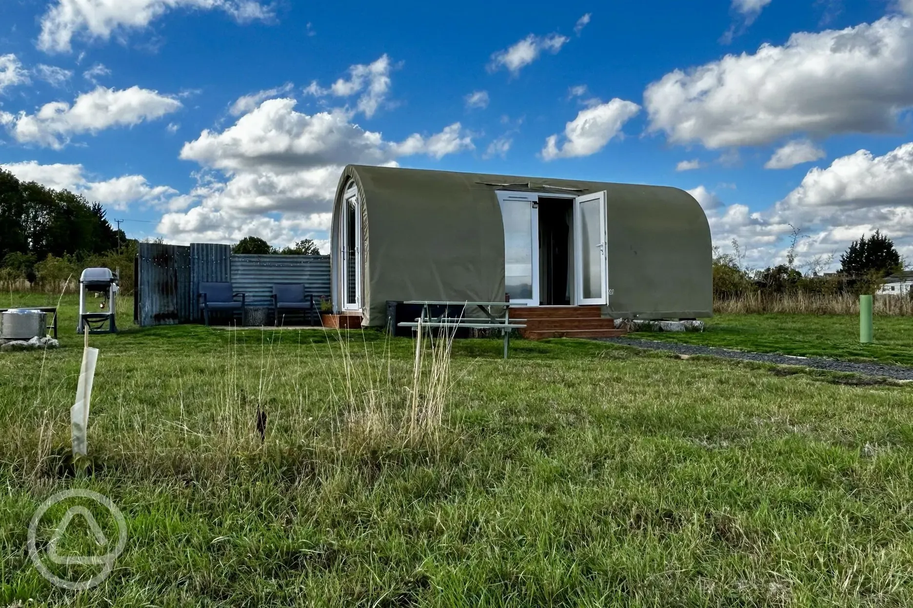 Coco Pod exterior at Brambles Glamping