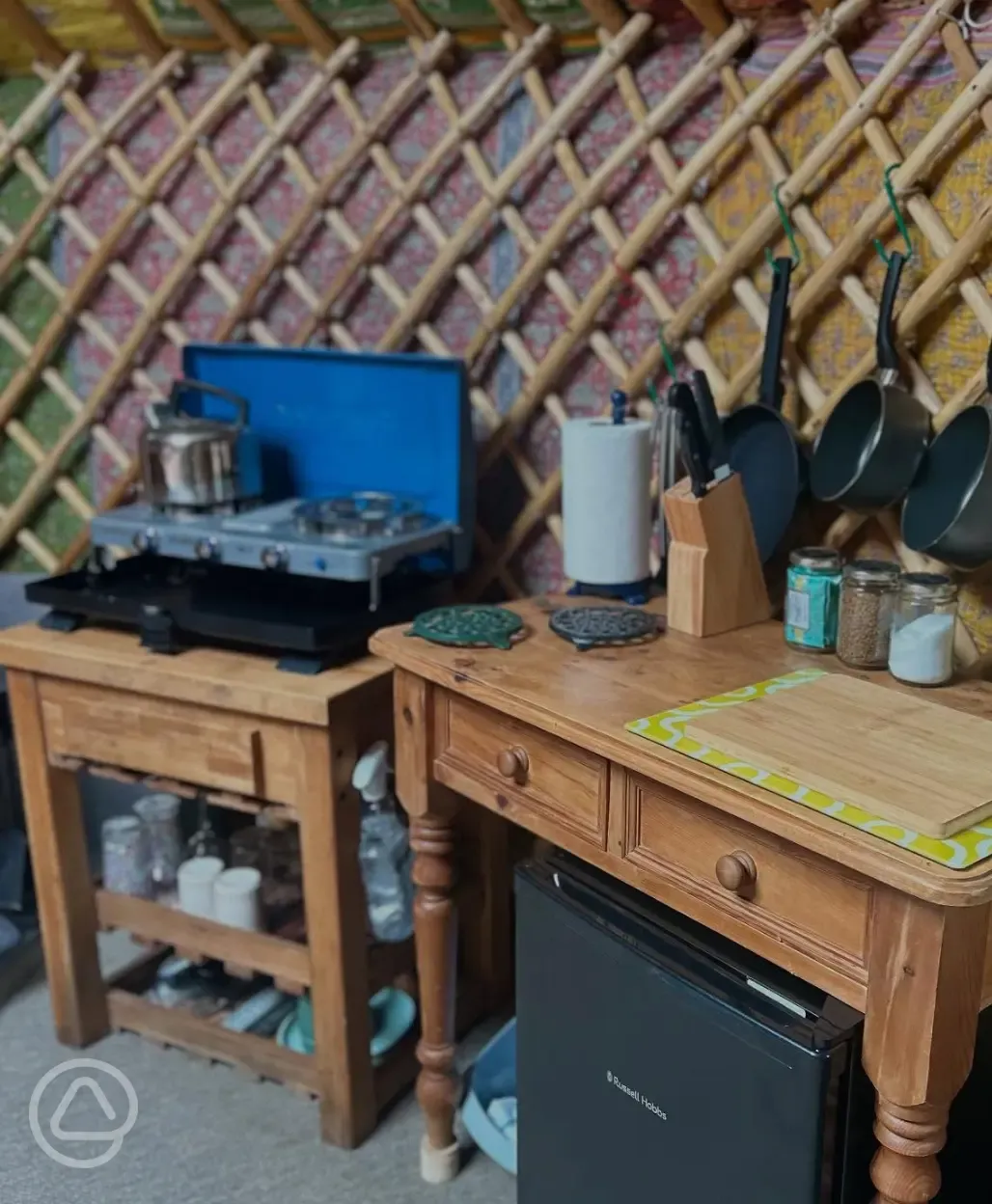 Primrose yurt cooking equipment