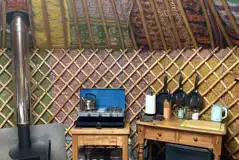 Primrose yurt interior Primrose yurt interior