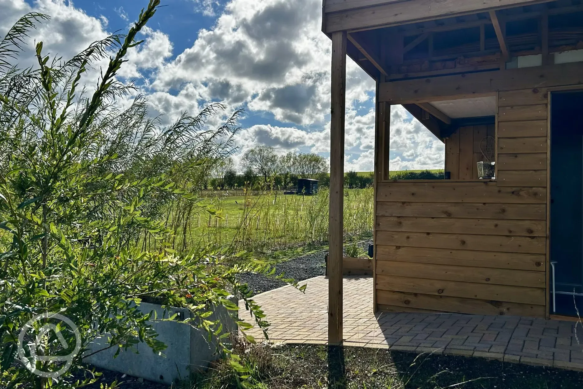 Communal shower and toilet block exterior