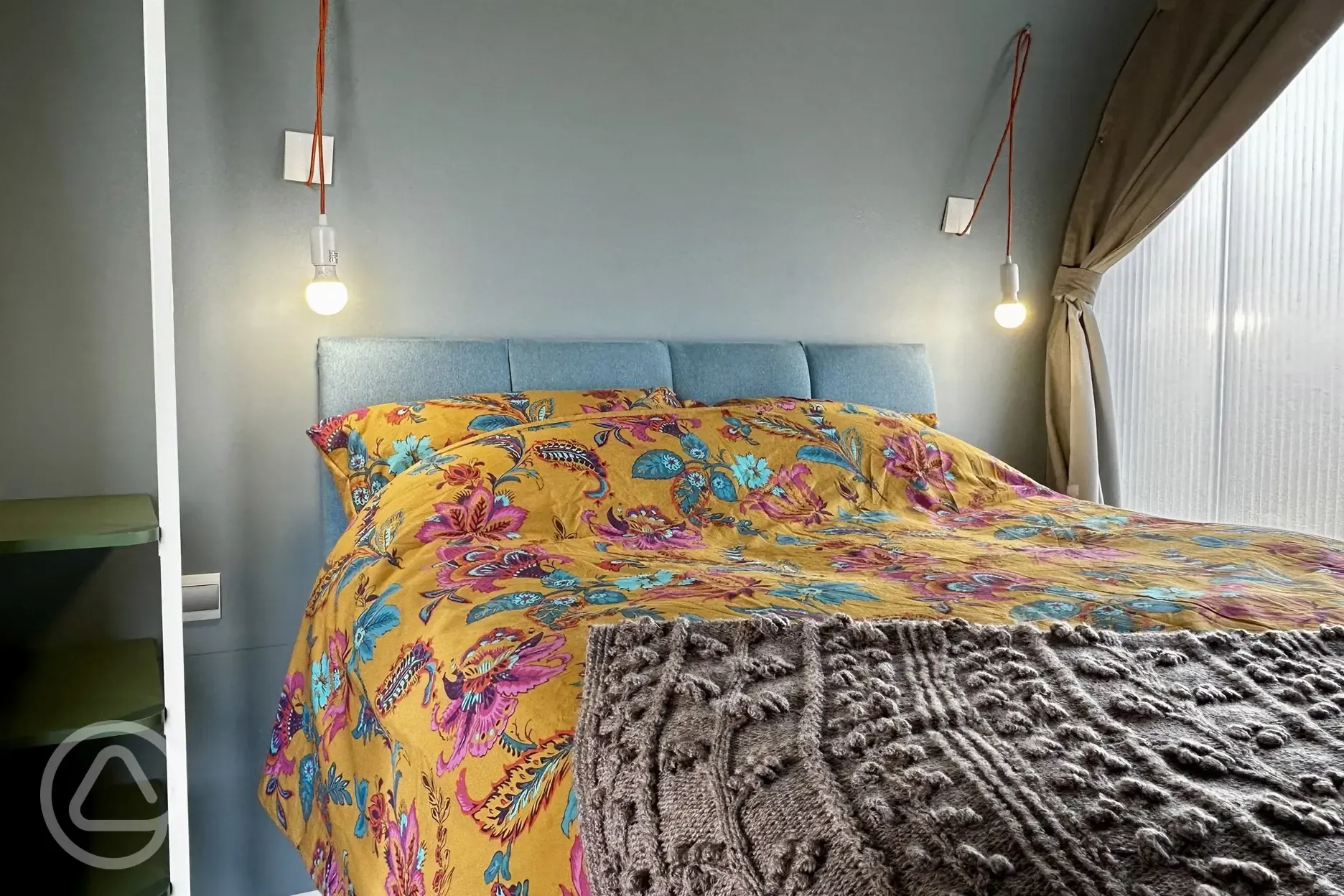 Luxury double bed in Coco Pod 