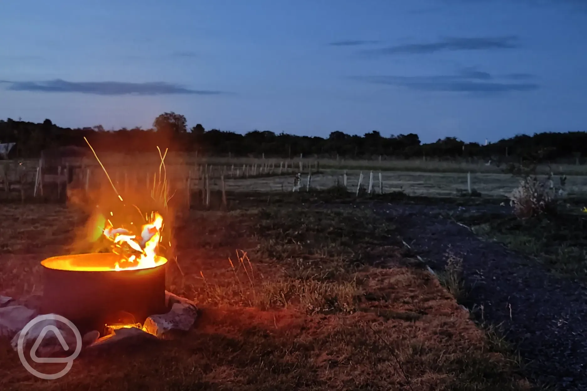 Fire pit and Brambles Glamping