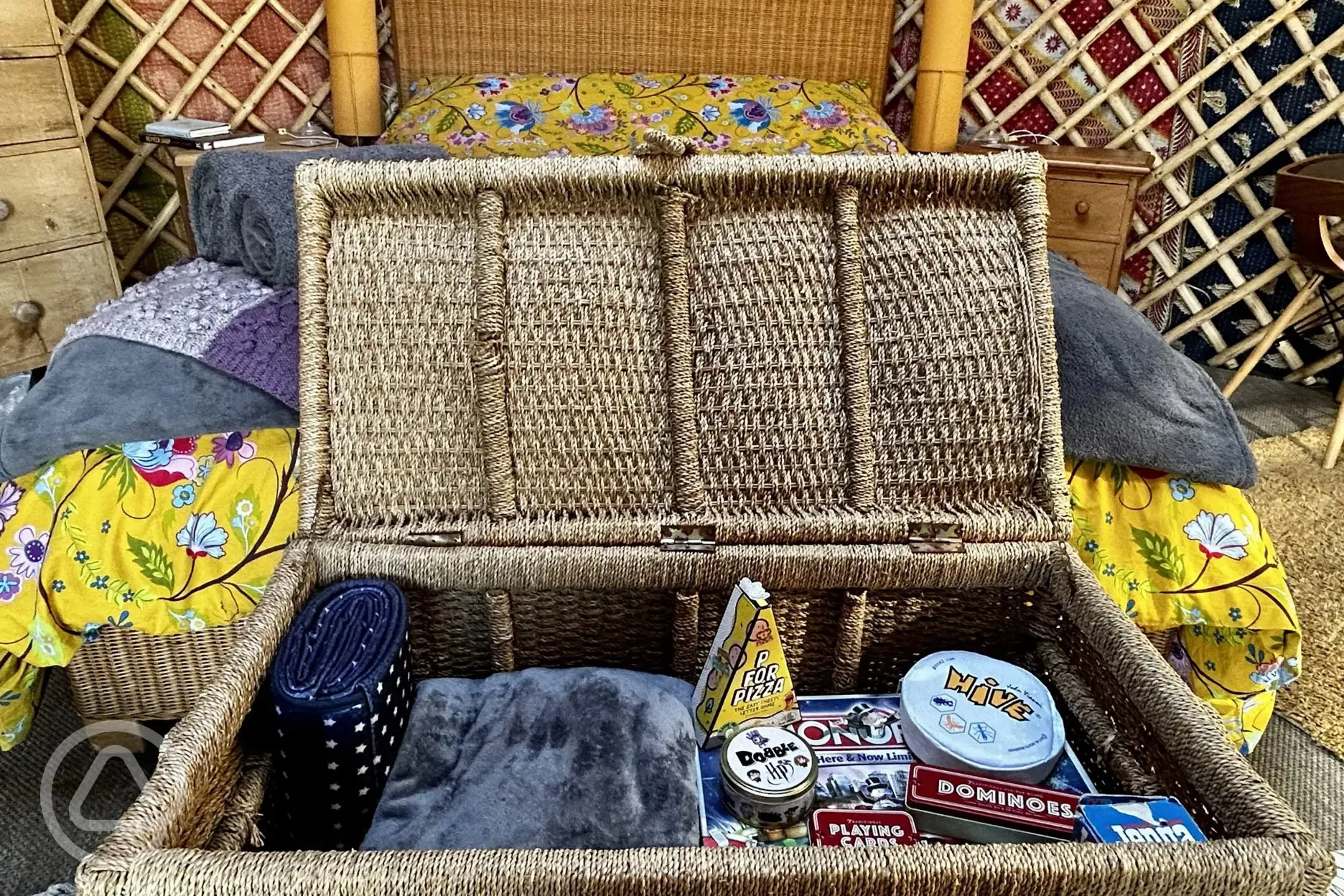 Primrose Yurt games basket