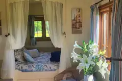 Shepherd's hut interior