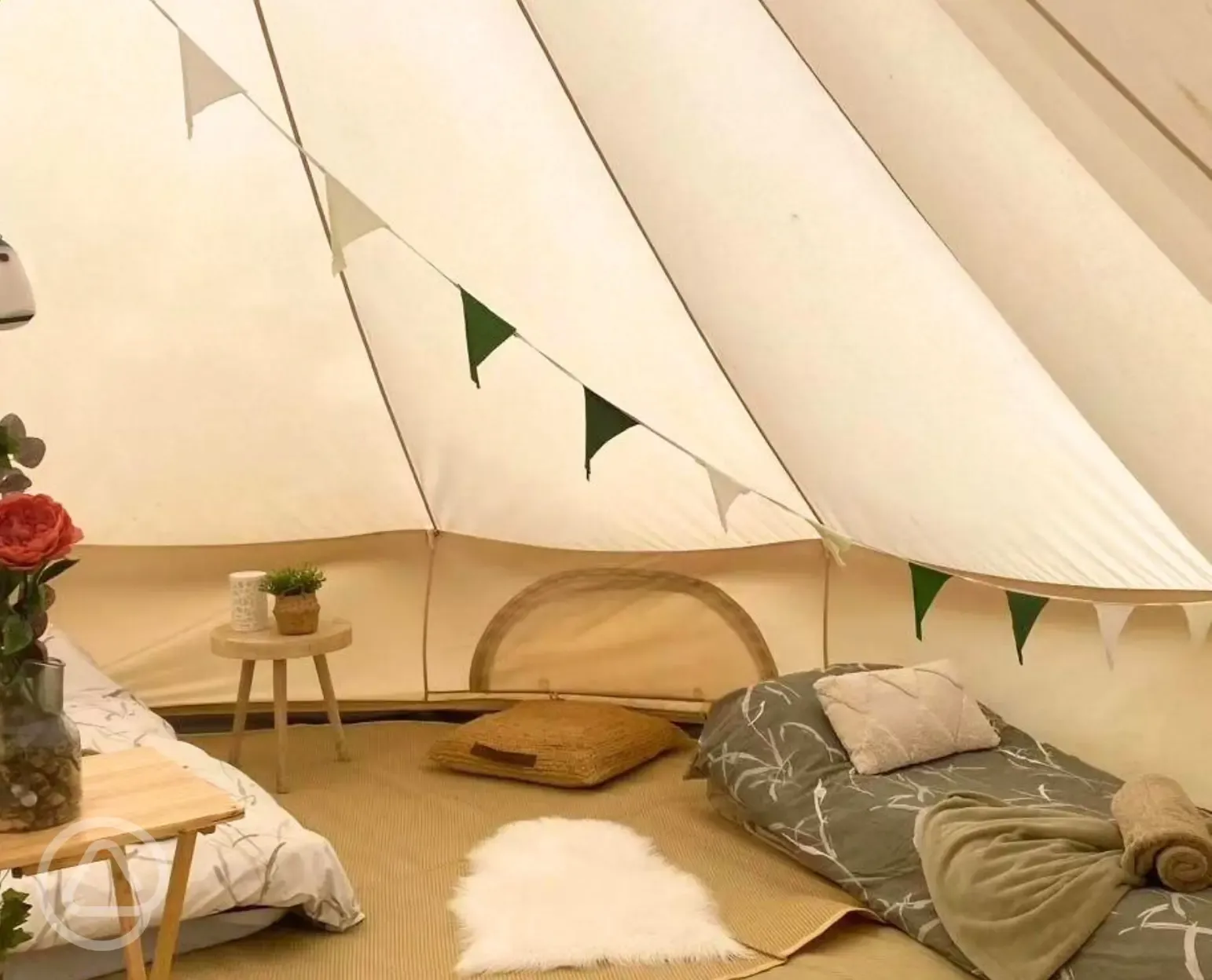 Sunset Paradise bell tent interior