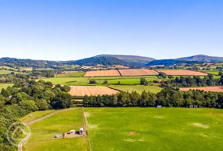 Aerial of the campsite