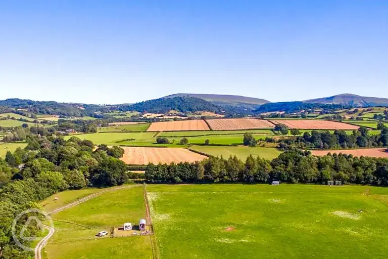 Aerial of the campsite