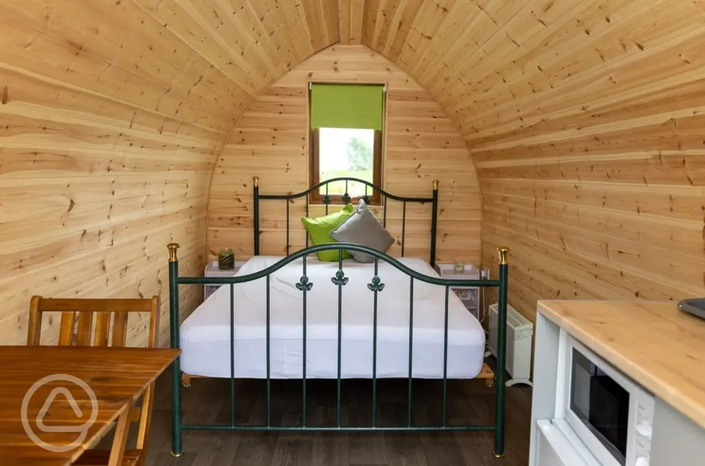 Deer camping pod interior