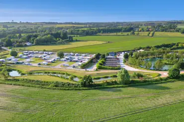 Aerial of the park and fishing lakes