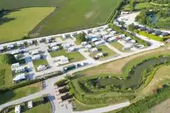 Aerial of the park and fishing lakes Aerial of the park and fishing lakes