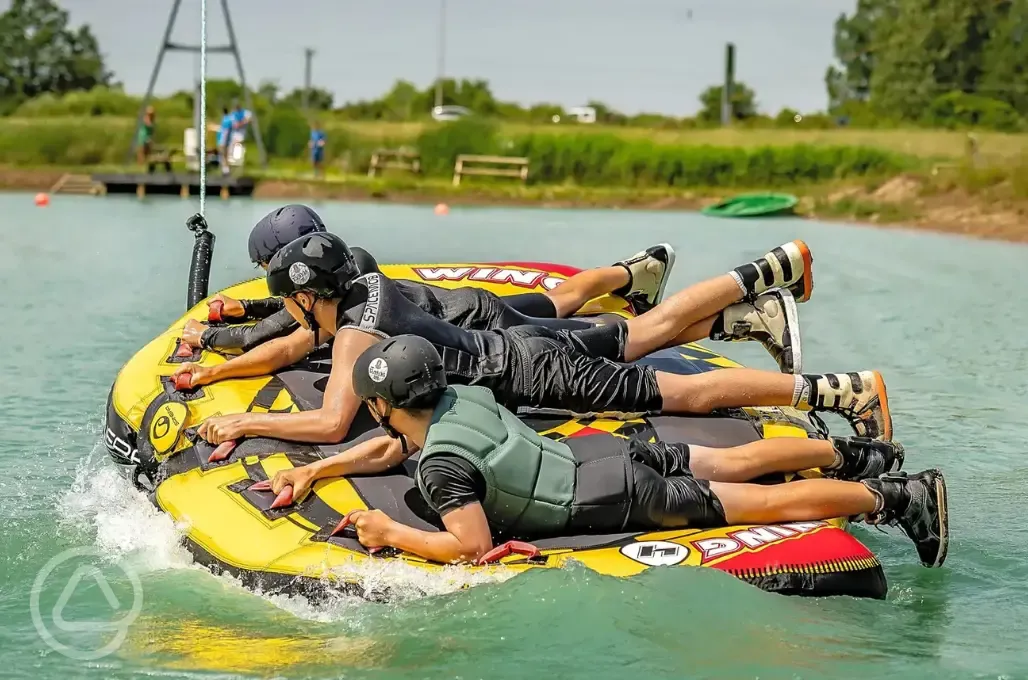 Ringo rides at the aqua park Ringo rides at the aqua park
