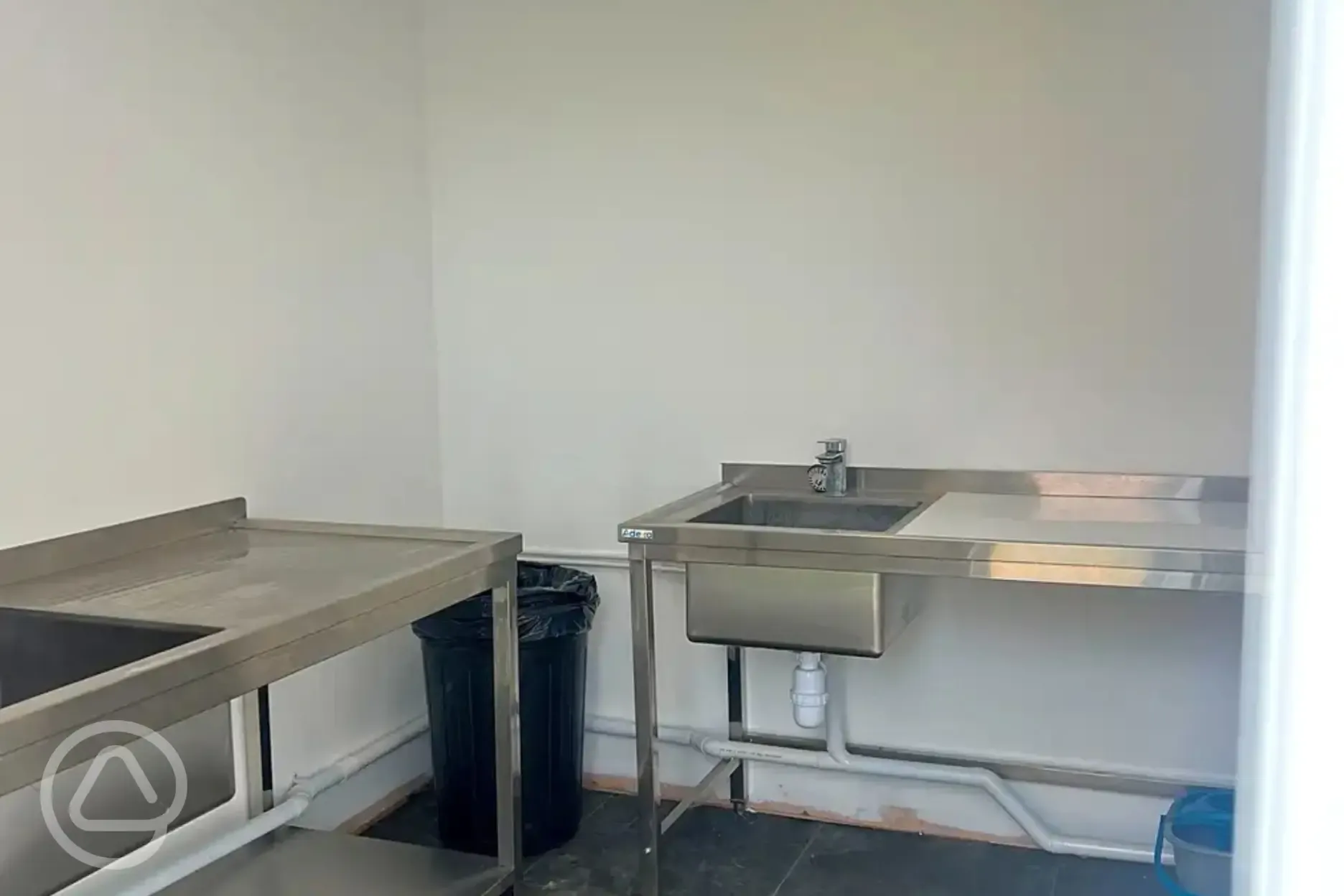 Indoor washing up area  Indoor washing up area