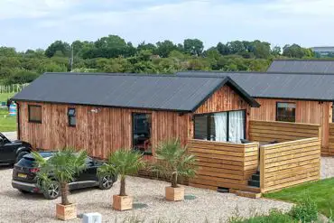 Ensuite cabin with private parking at Whitemills Wake and Aqua Park