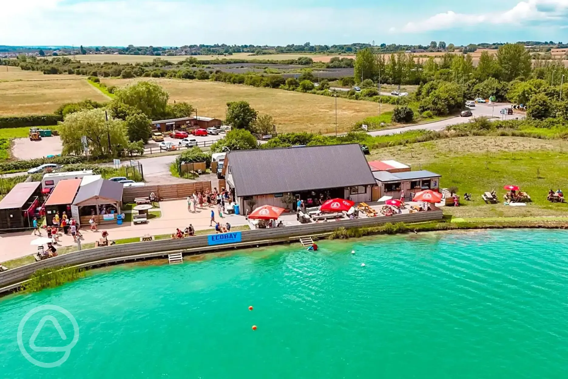 Whitemills Kitchen overlooking the aqua park onsite Whitemills Kitchen overlooking the aqua park onsite