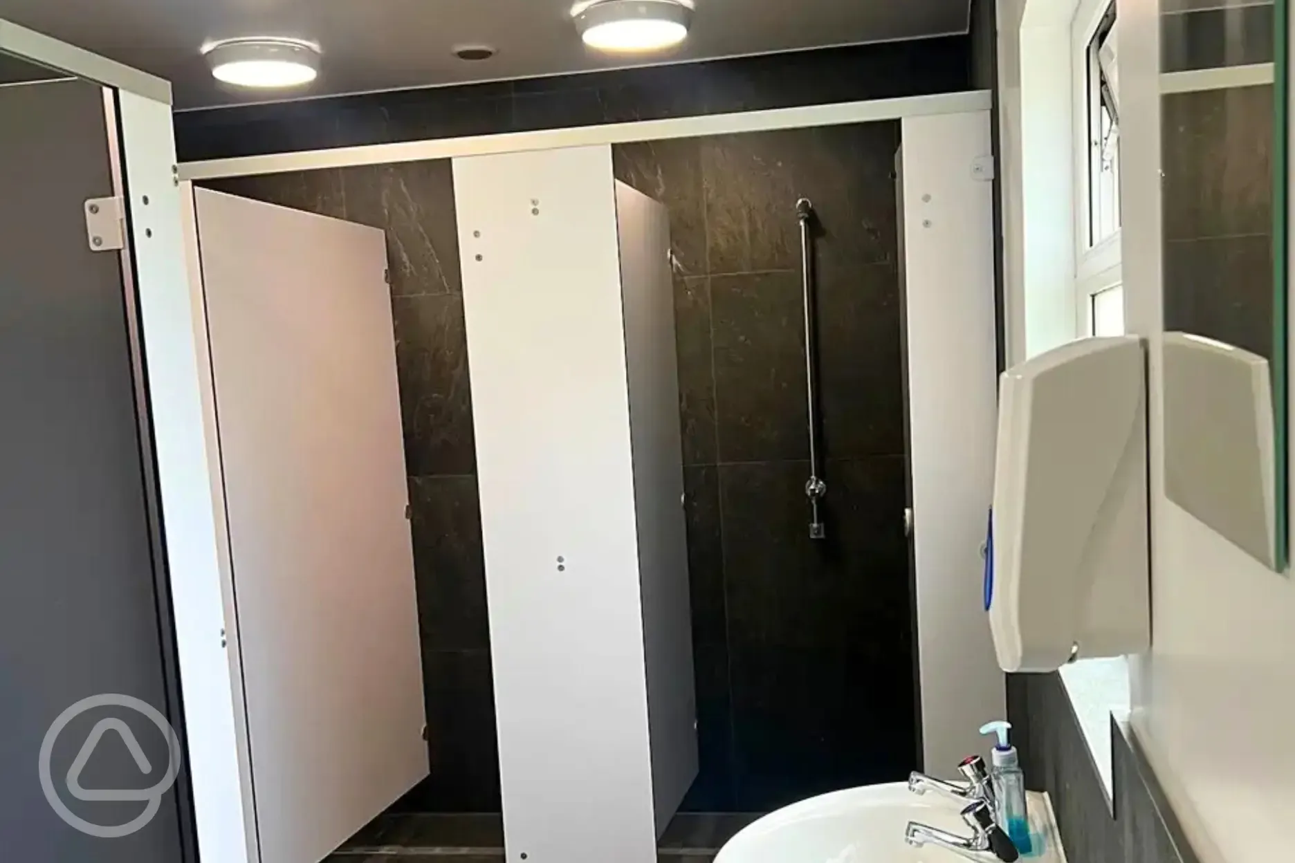 Communal shower block Communal shower block