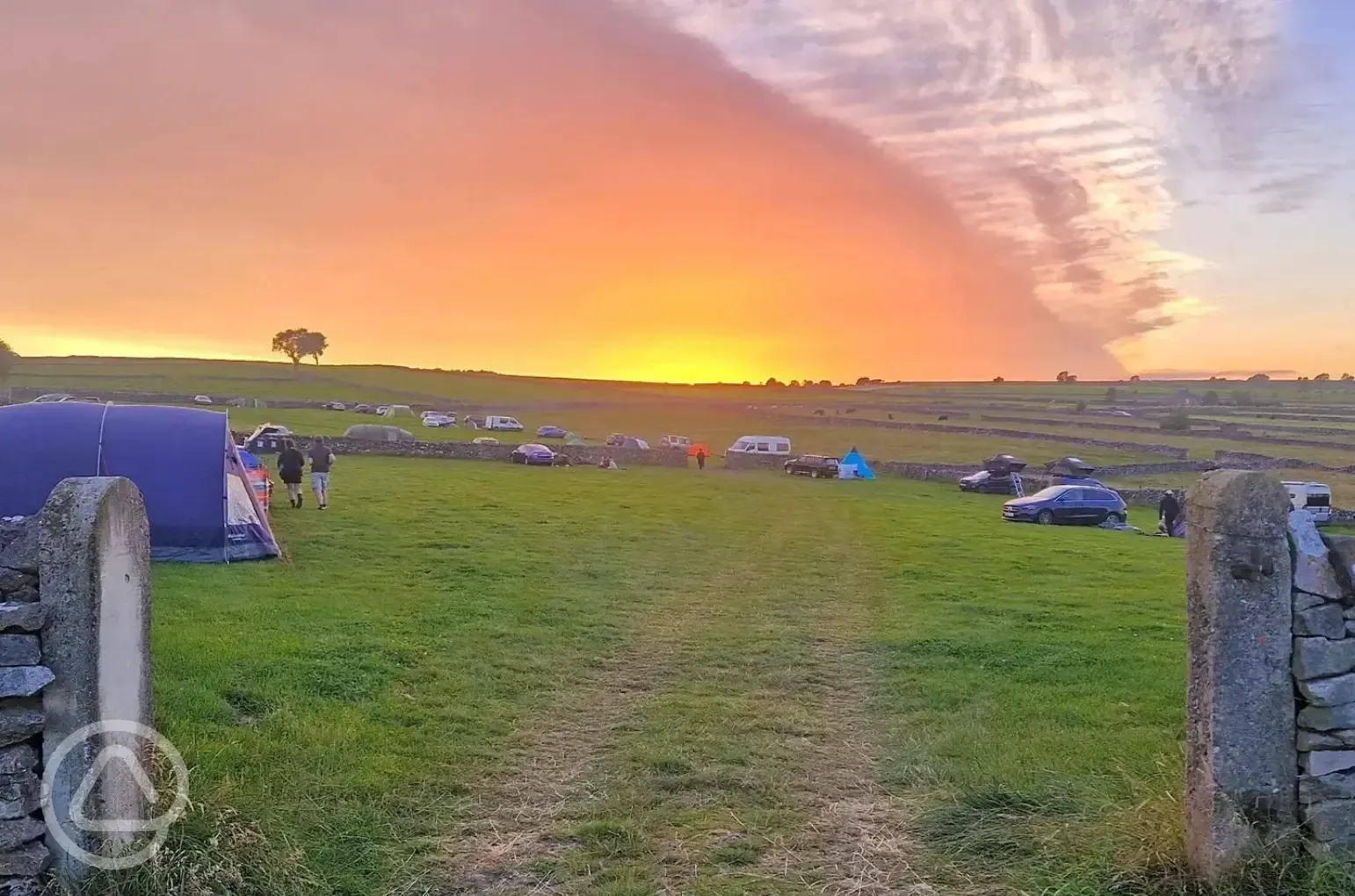 Campsite at sunset