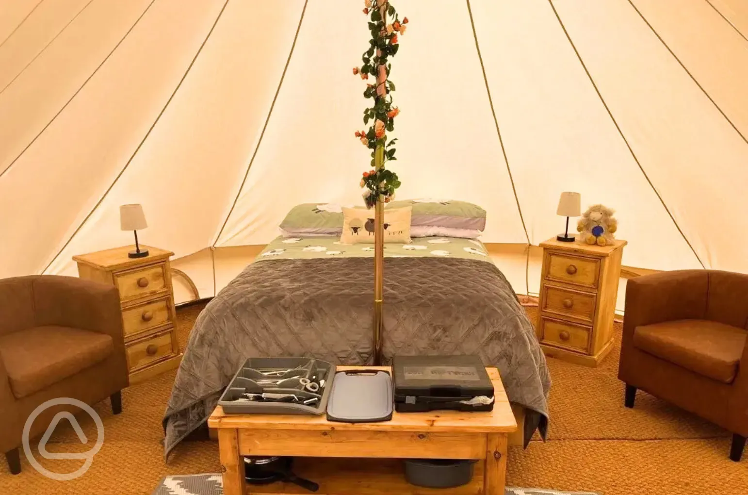 Bell tent interior