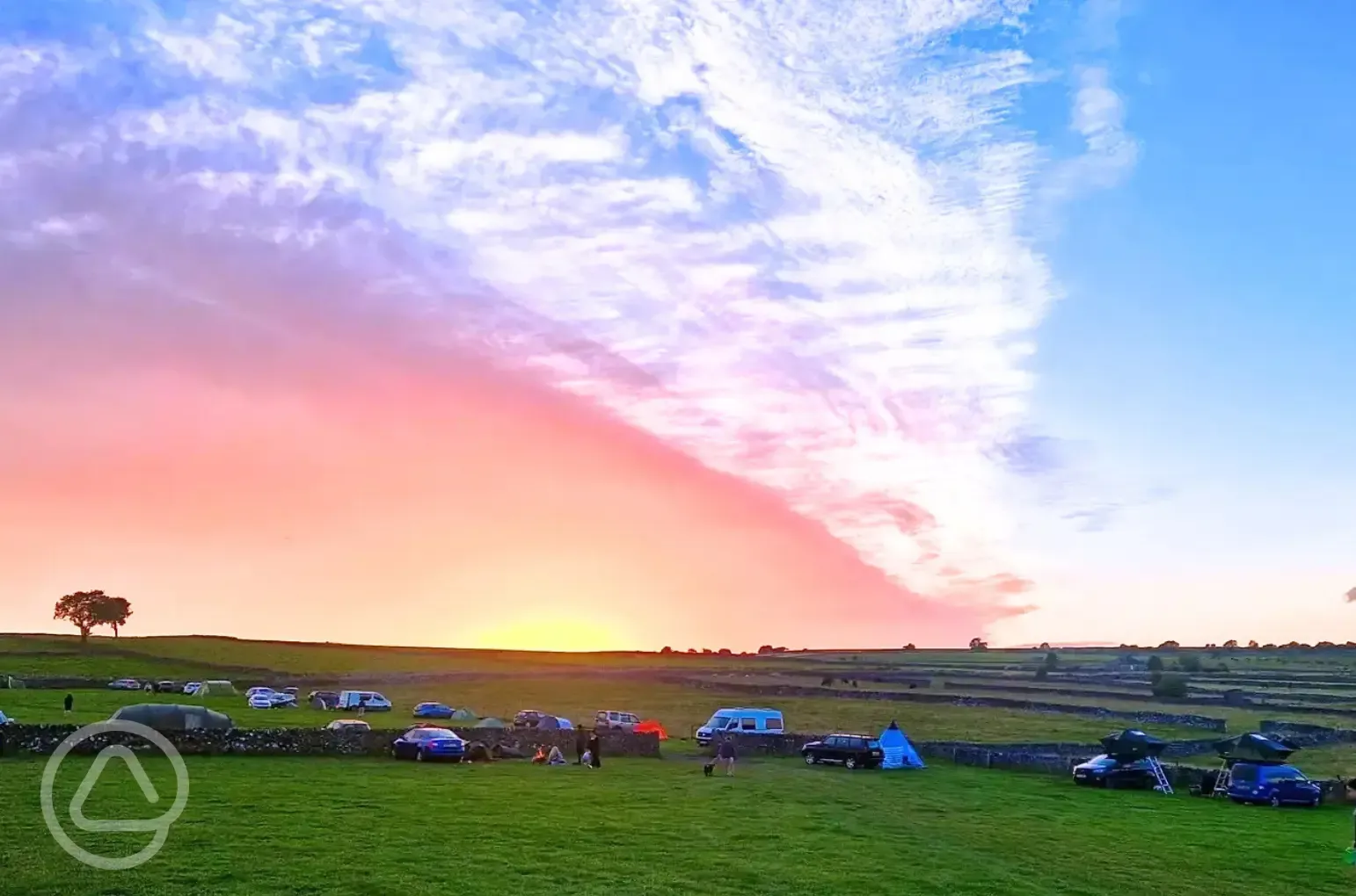 Campsite at sunset