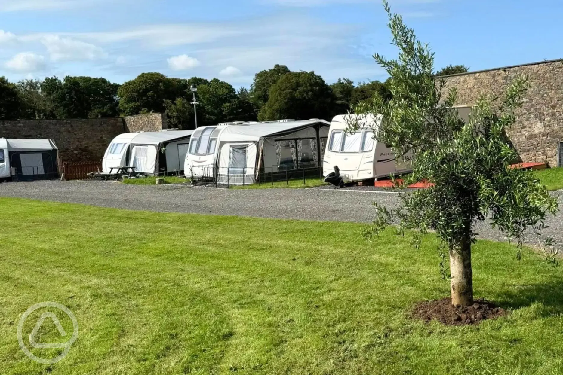 Electric grass pitches with 16amp electric hook up