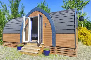 Lakeside Pod at Fron Farm Fishery, Aberystwyth, Ceredigion (10.2 miles)