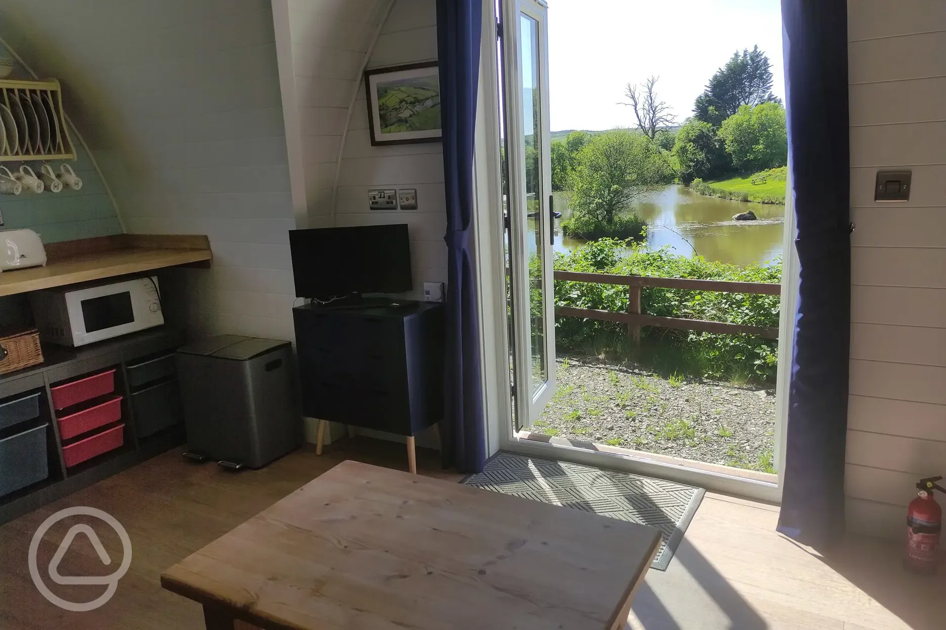 Ensuite glamping pod interior