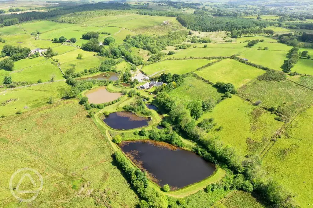 Bird's eye view of the site
