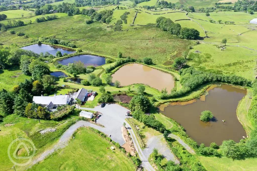 Bird's eye view of the site