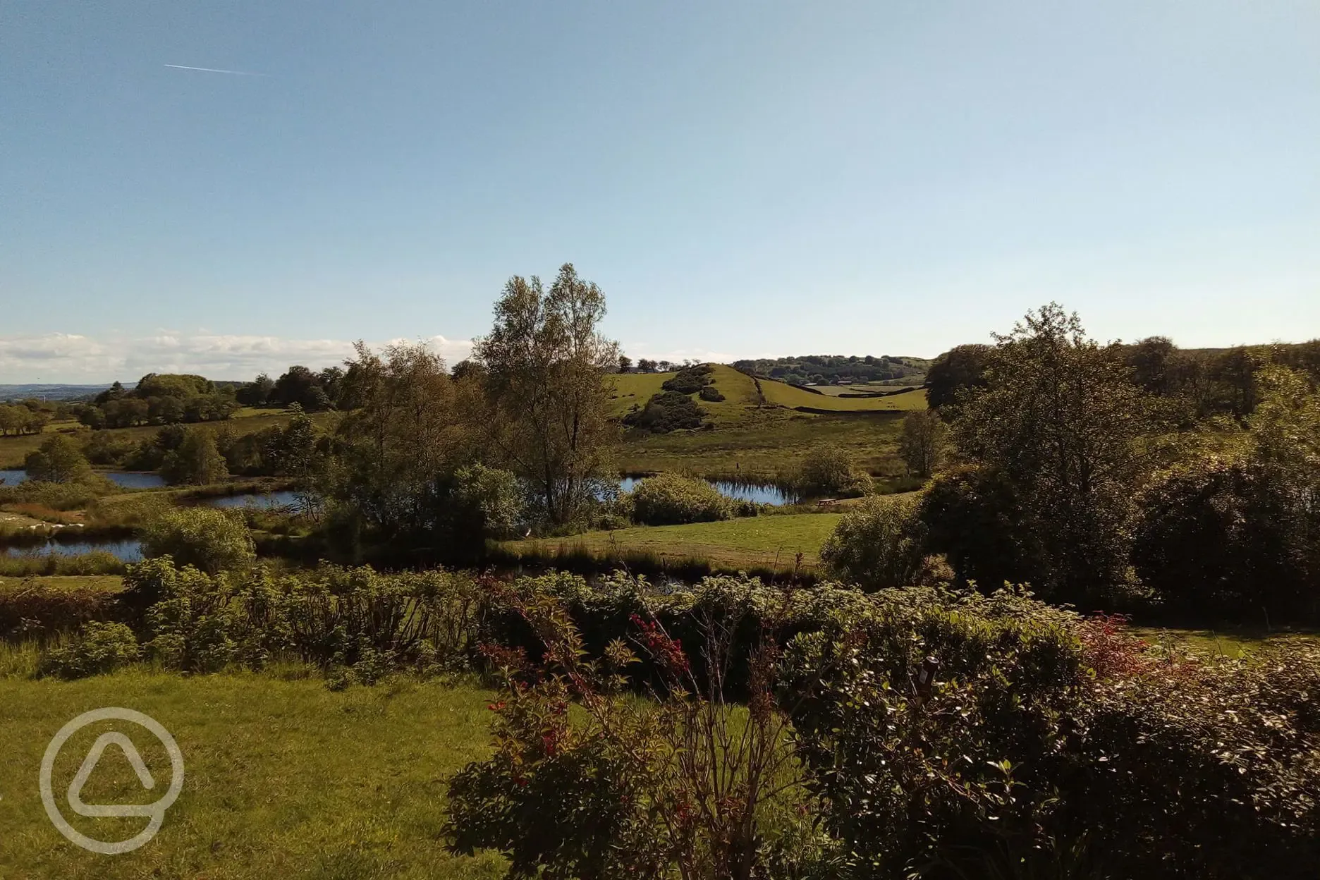 Views over lakes and countryside