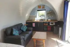 Ensuite glamping pod interior