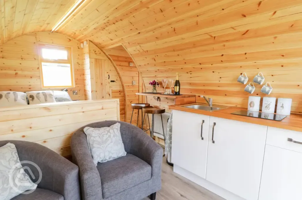 Embden glamping pod interior