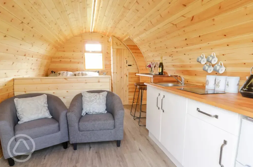 Embden glamping pod interior