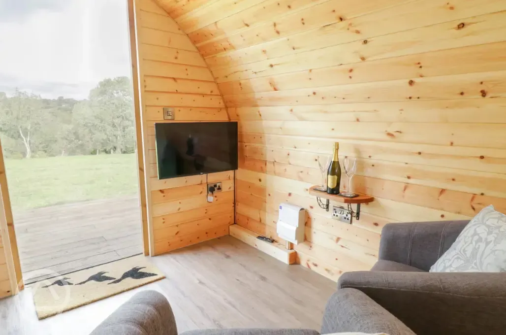 Embden glamping pod interior