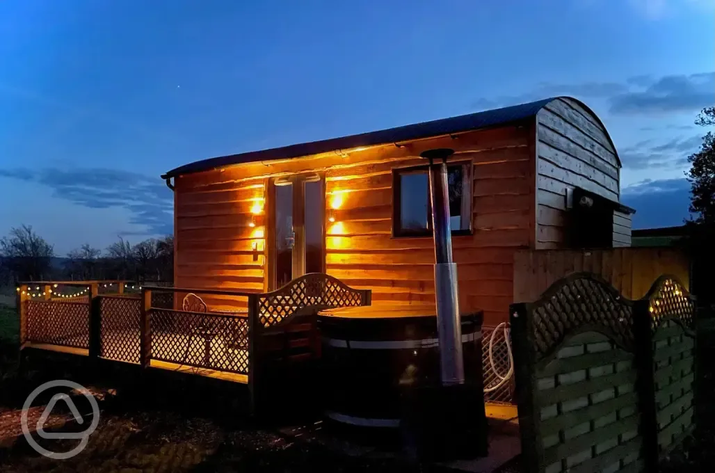 Stag lodge at night