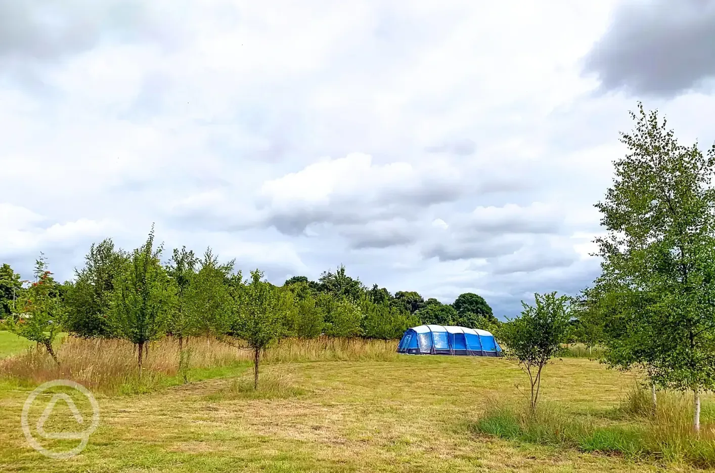 Non electric grass tent pitches
