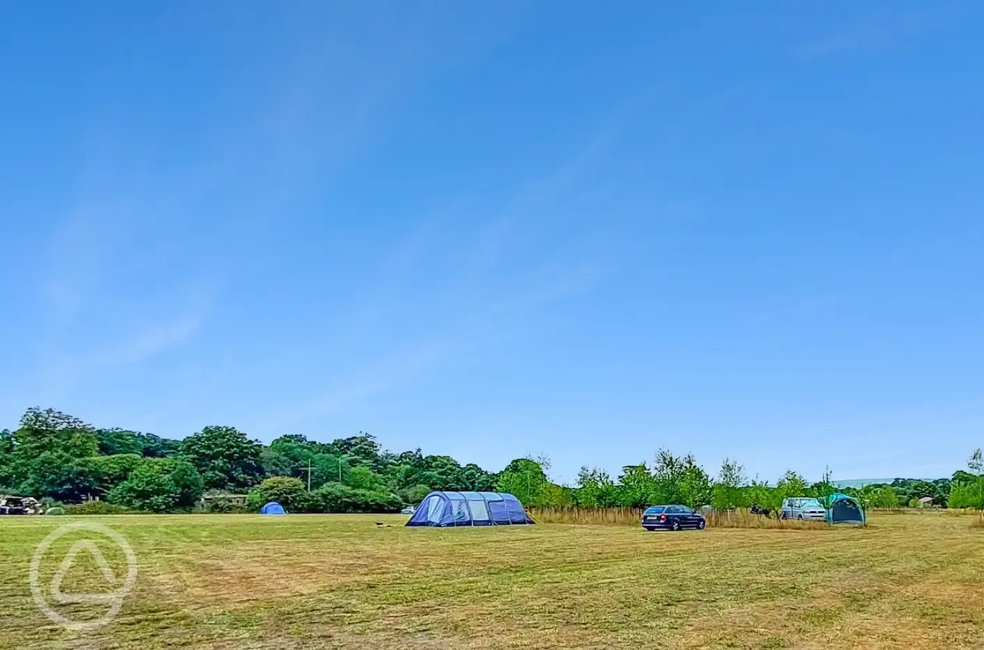 Non electric grass tent pitches